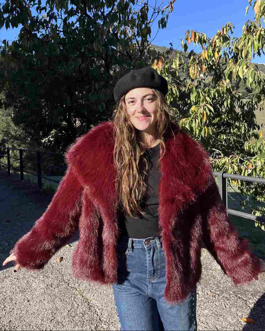 Abrigo de pelo vino Sirimavo Bandaranaike – 13 Cactus