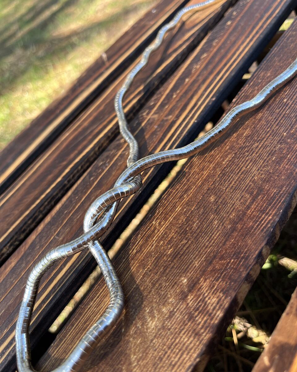 Collar serpiente plata