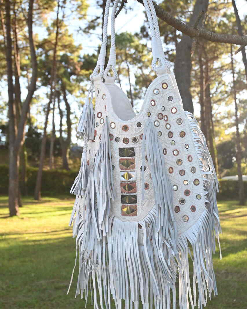 Bolso India grande blanco