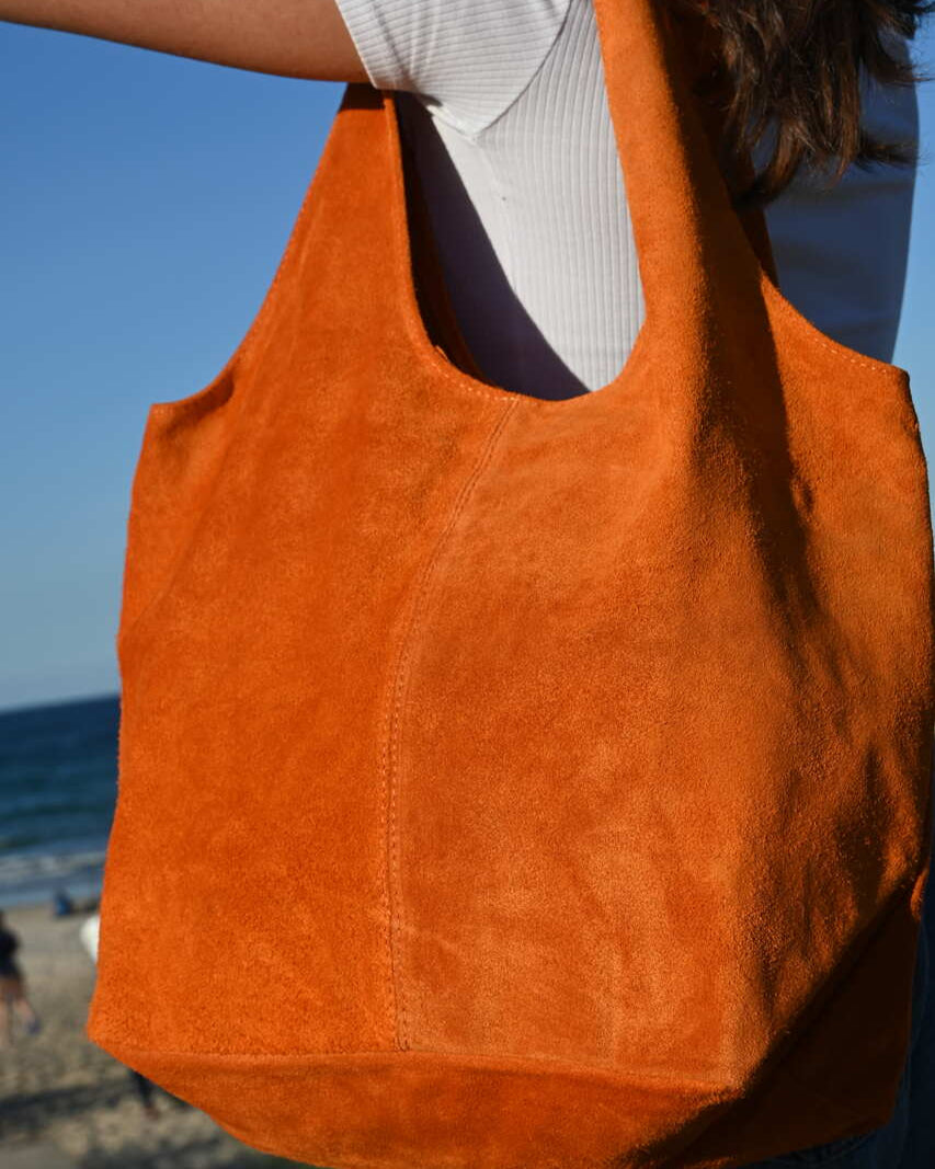 Bolso de hombro naranja