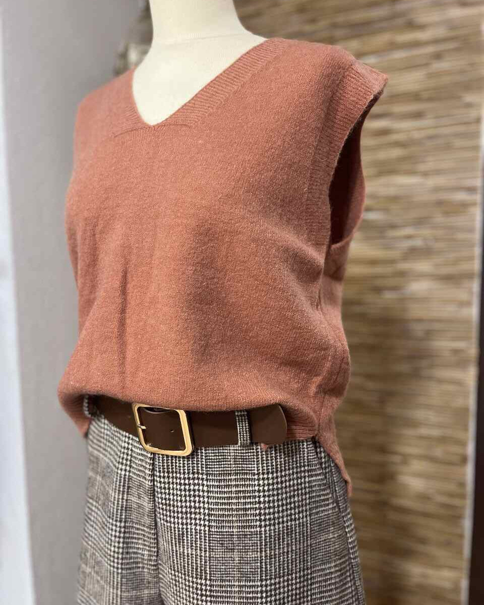 Chaleco punto salmon