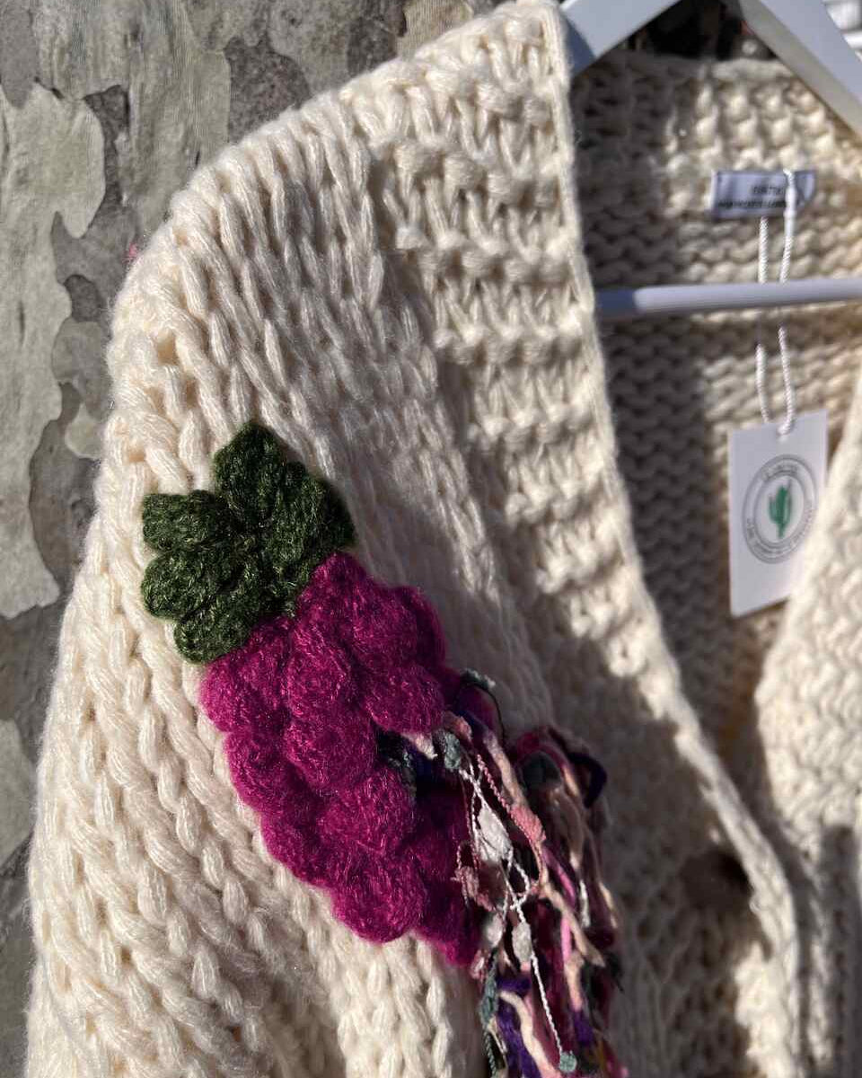 Chaqueta punto flores