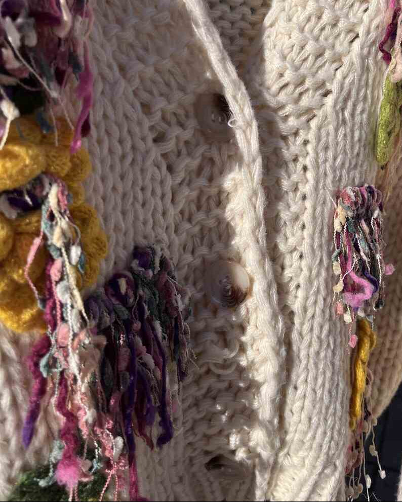 Chaqueta punto flores