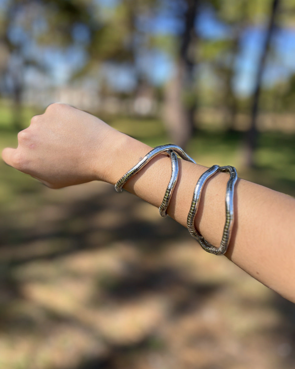Collar serpiente plata