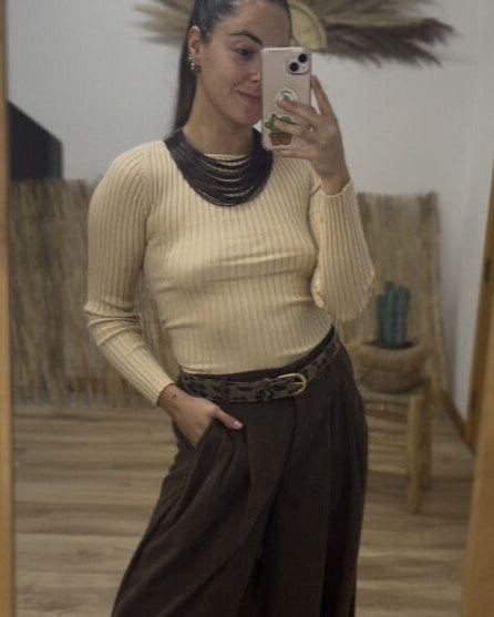 Pantalon pana chocolate