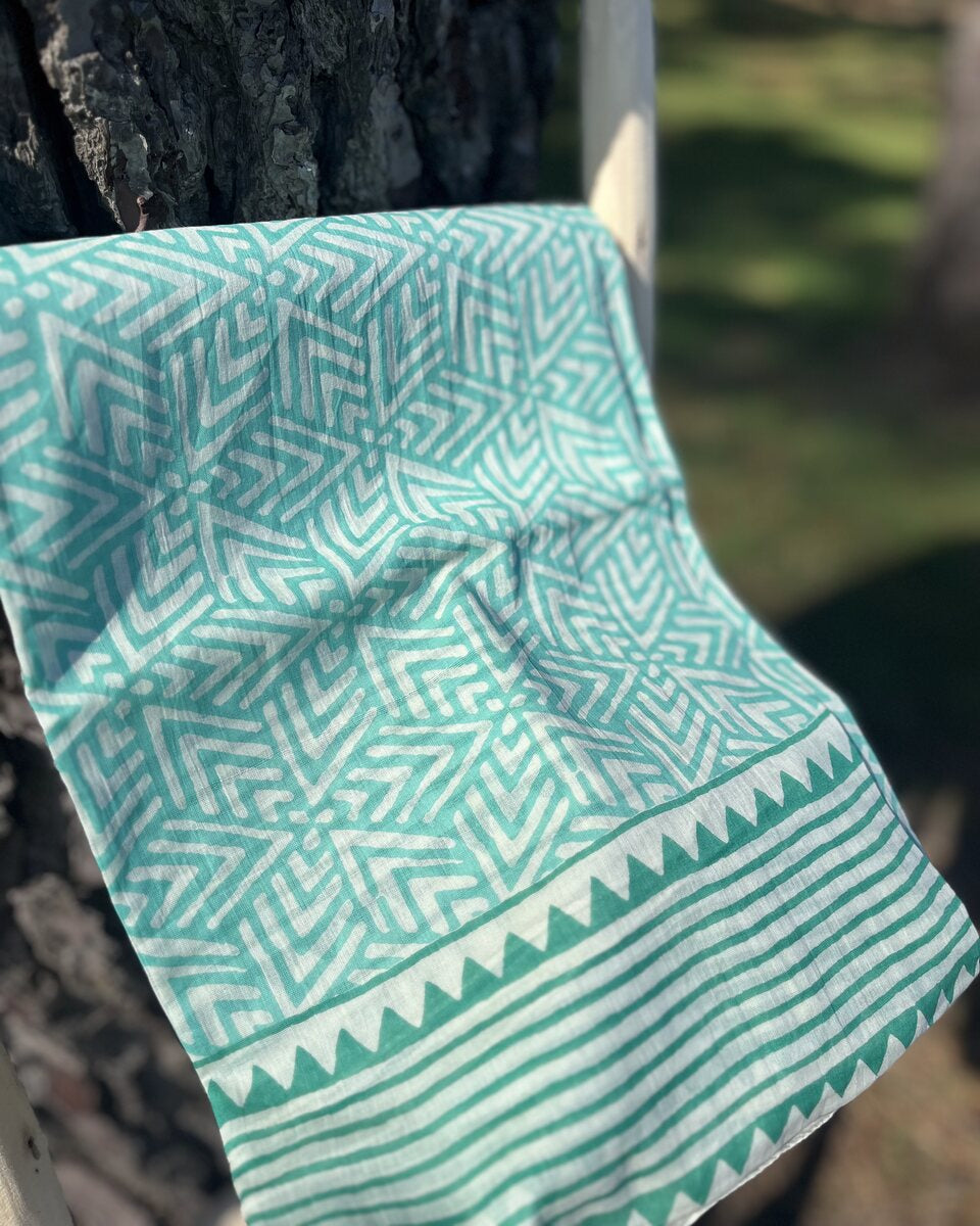 Pañuelo India turquesa
