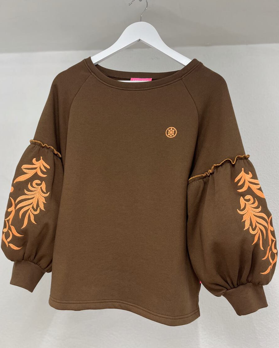 Sudadera globo marron