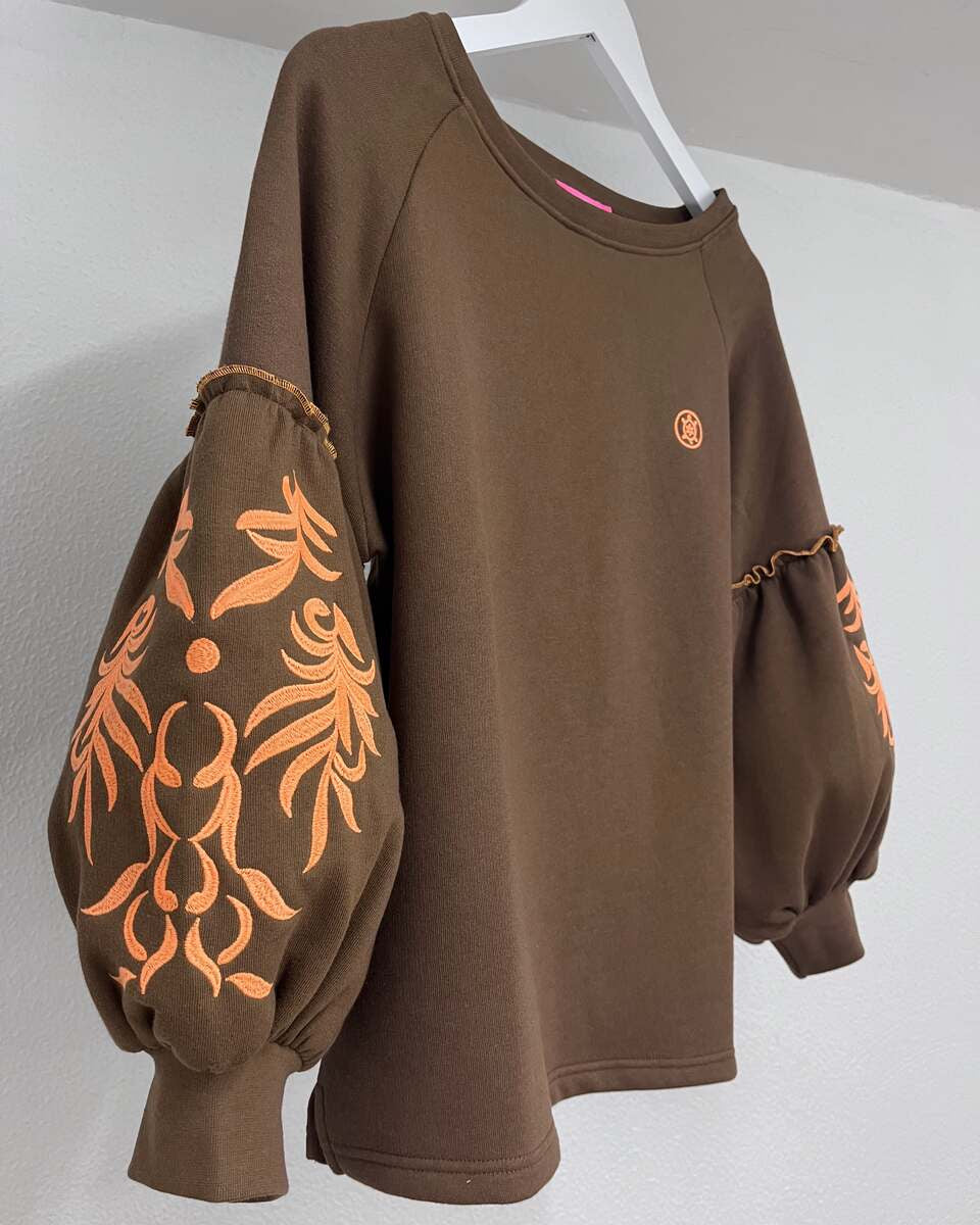 Sudadera globo marron