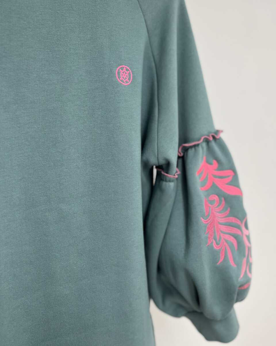 Sudadera globo verde