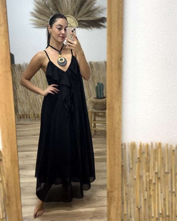 Vestido tirante negro