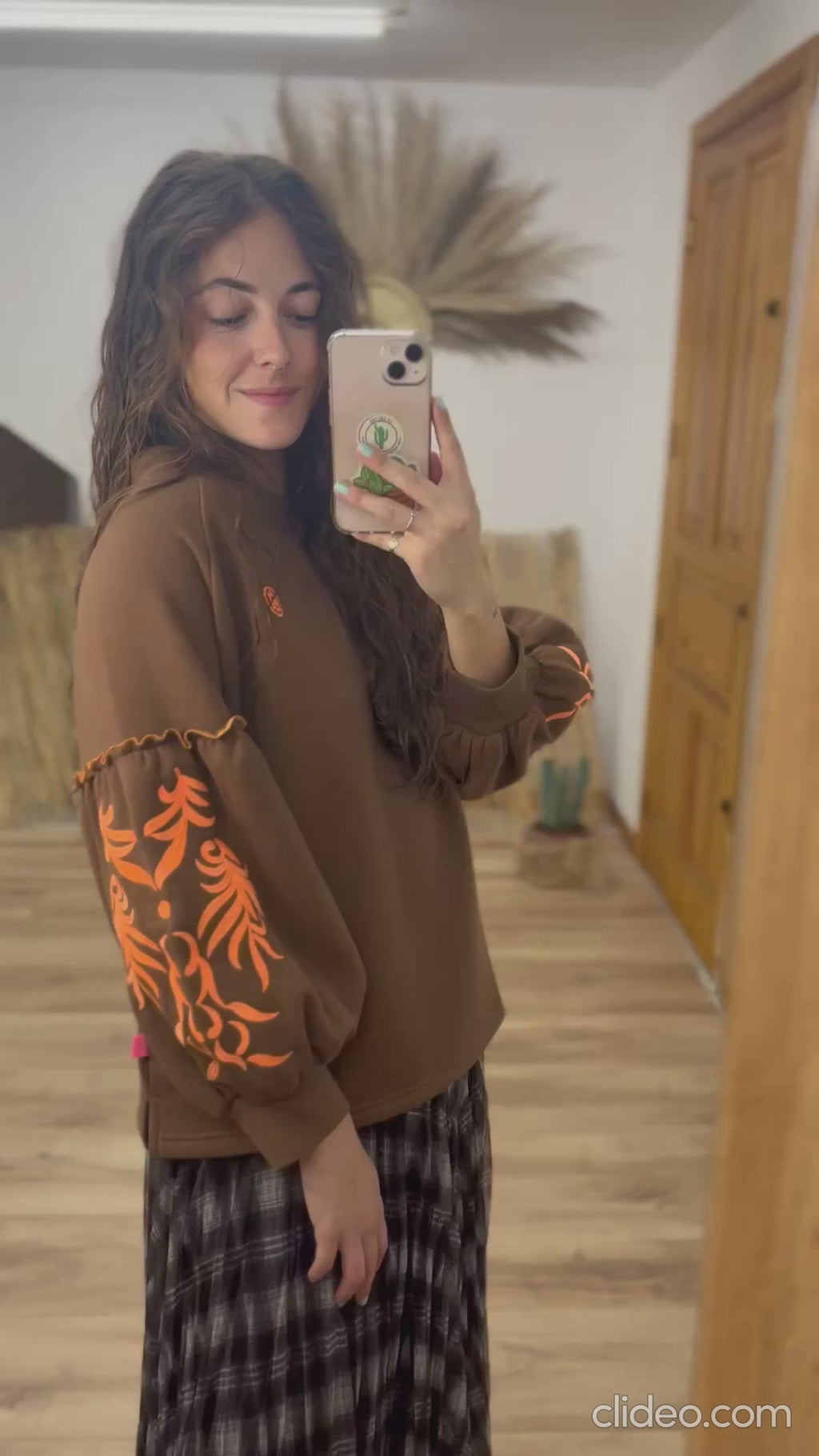 Sudadera globo marron