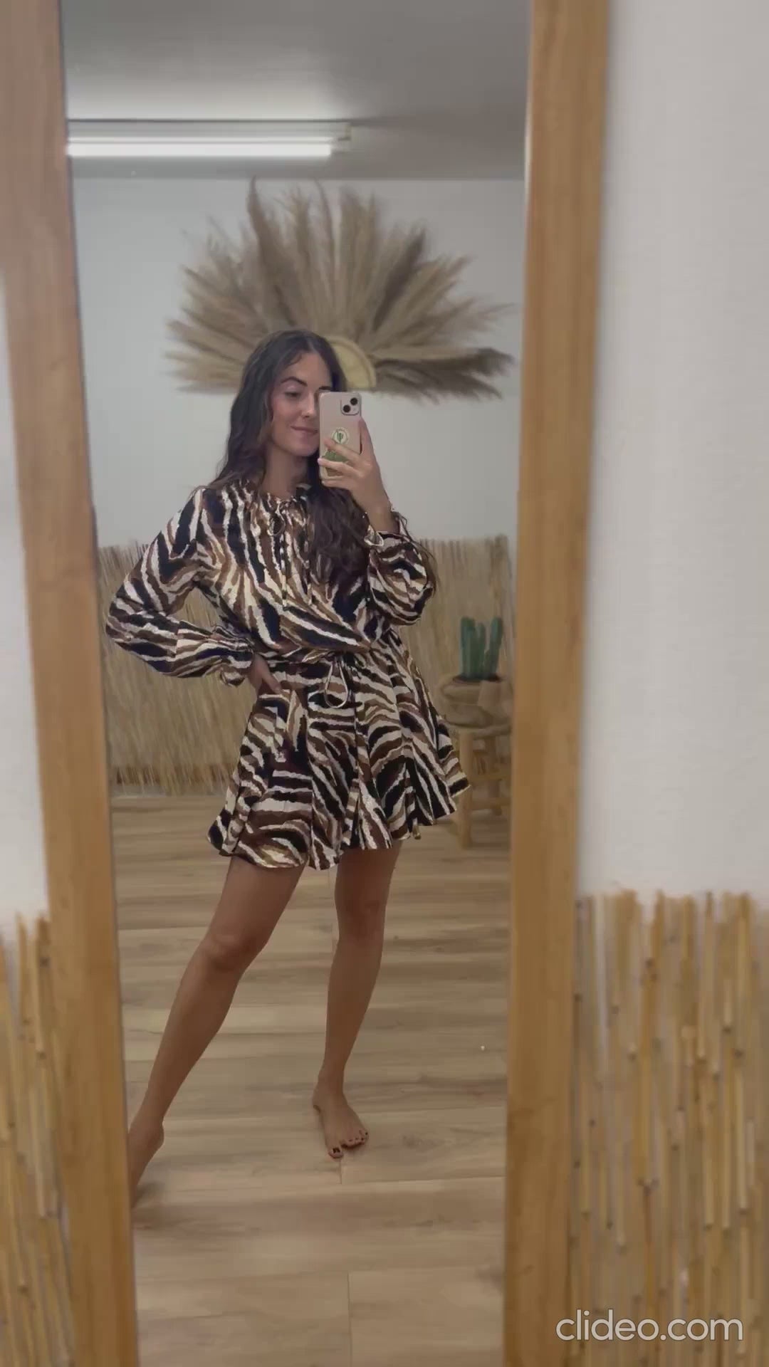 Vestido corto cebra
