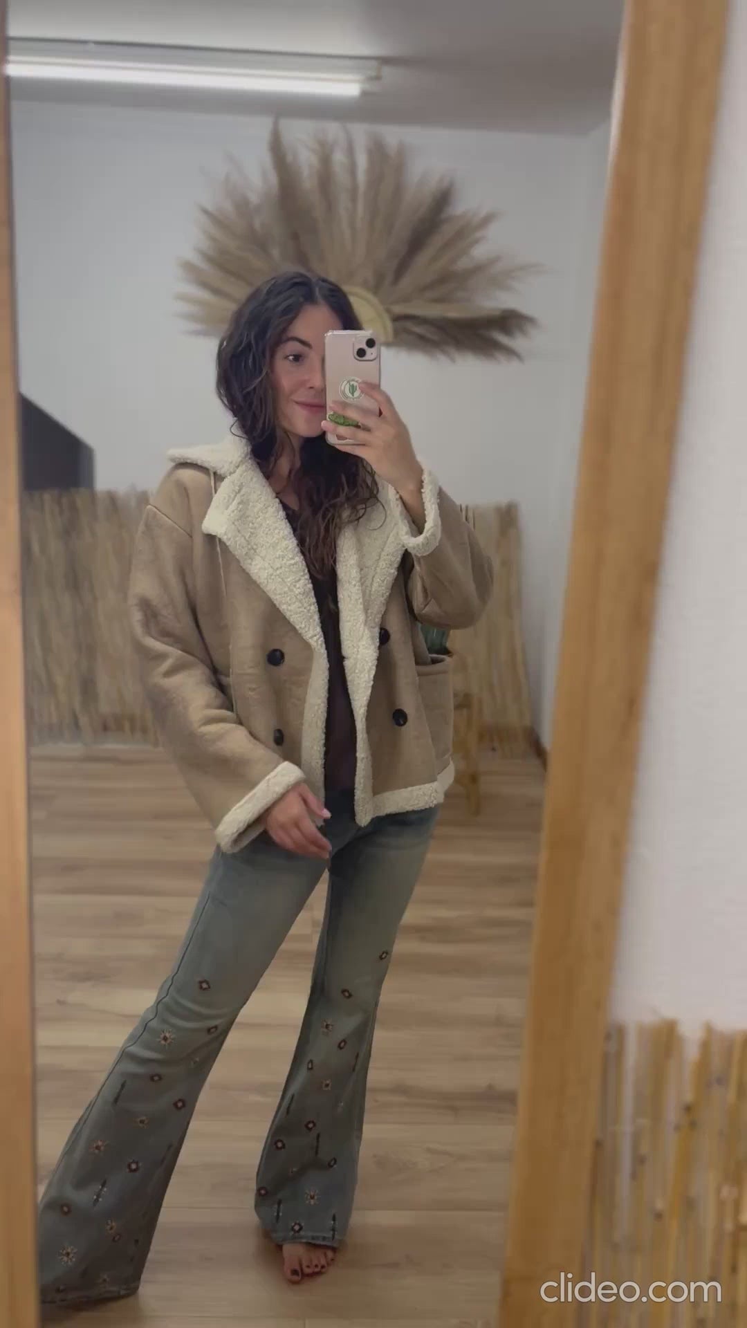 Abrigo borreguito beige