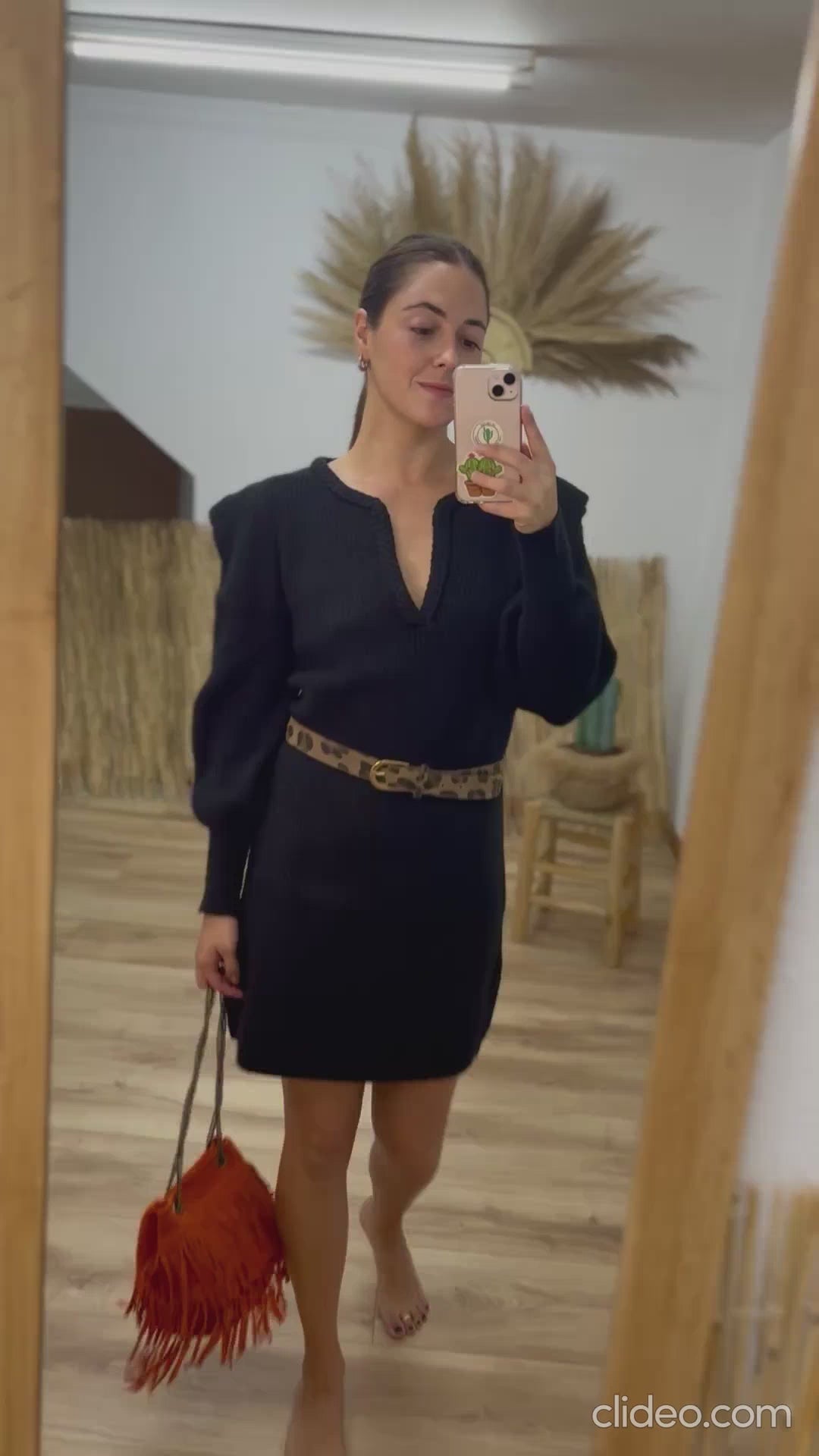 Vestido punto negro