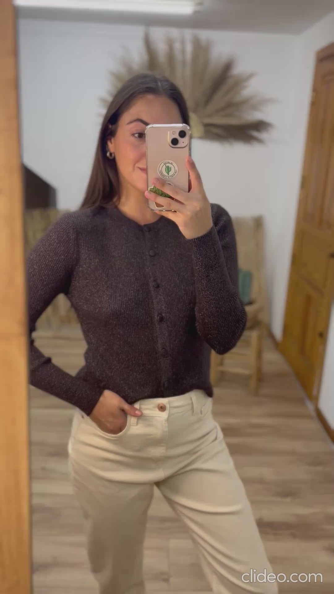 Cardigan botones chocolate