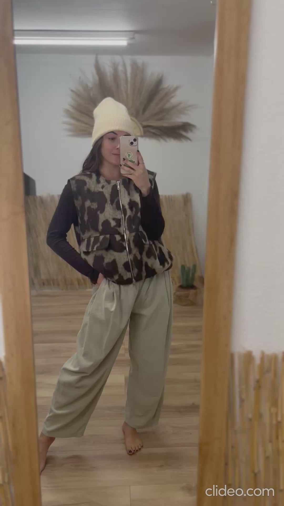 Pantalón pana beige