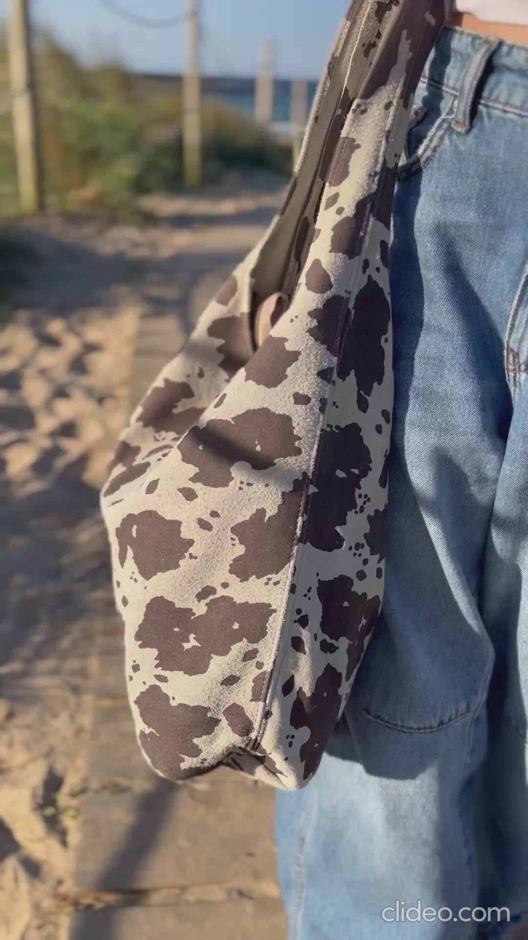 Bolso de hombro de vaca