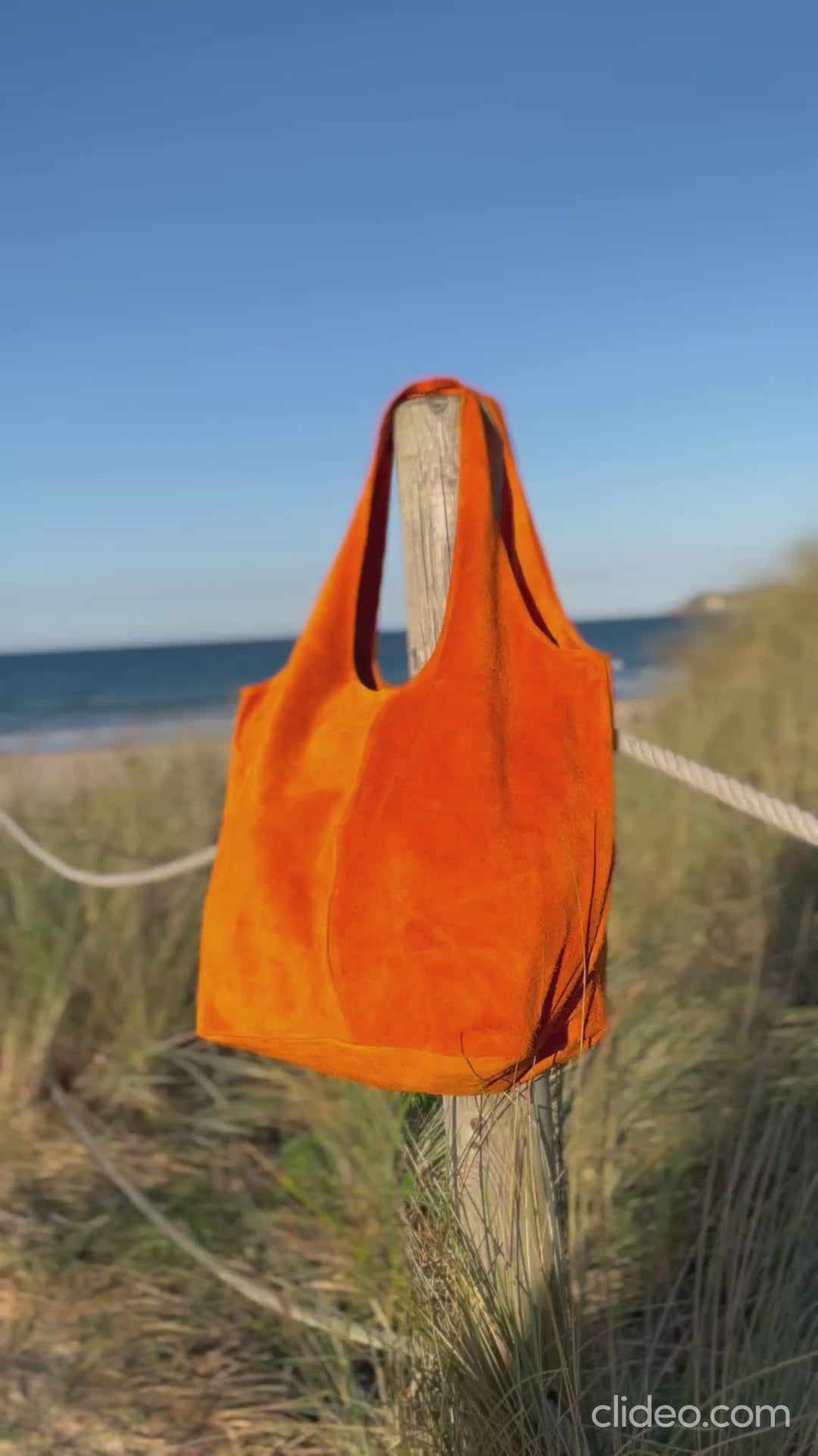 Bolso de hombro naranja