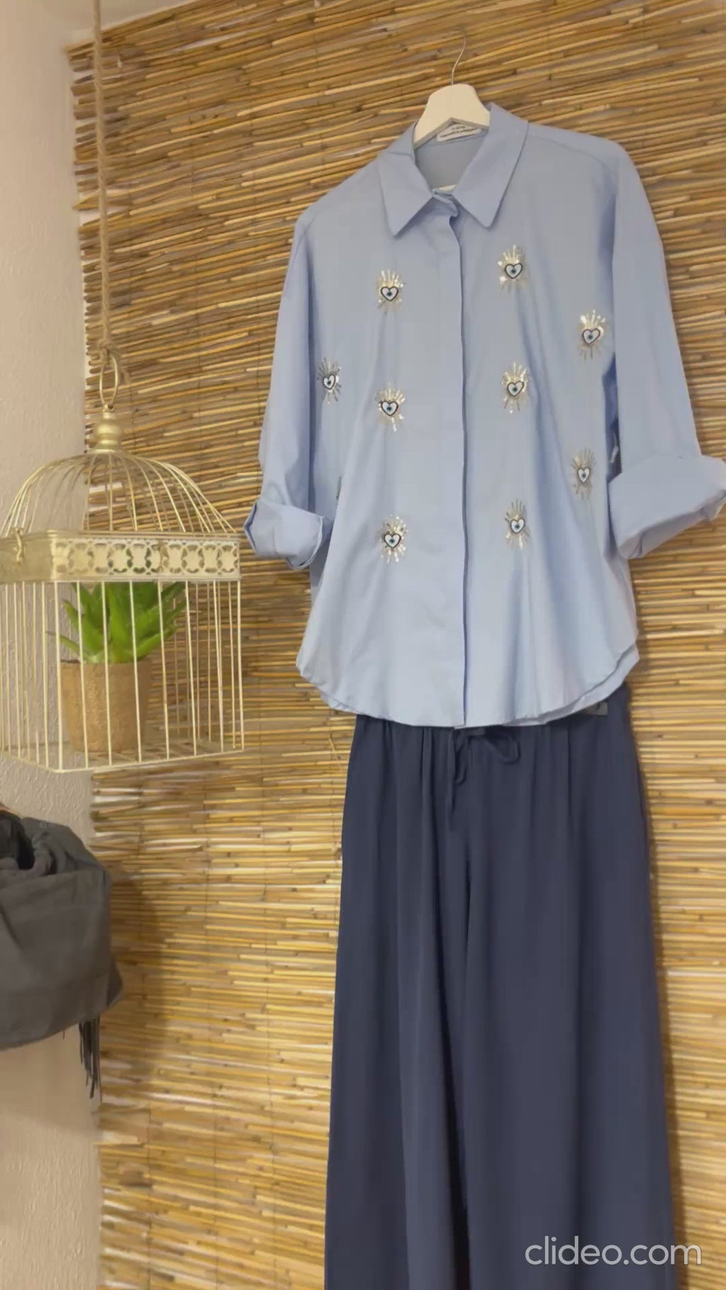 Camisa ojos azul